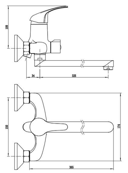 Змішувач для ванни VENTA VX306DC | Зображення 2