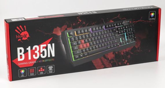 Клавіатура ігрова B135N Bloody, USB, чорна | Зображення 5