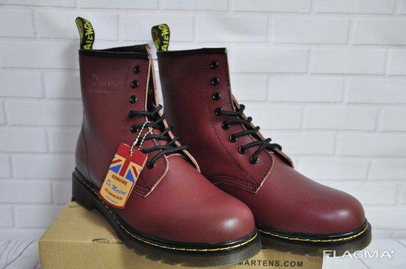 Ботинки Dr. Martens 1460 (Бордовые) Размер 41 42 43 44 45 | Зображення 1