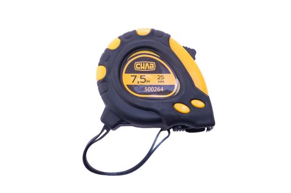 Рулетка гумова з магнітом «Супермагніт» 7,5 м*25 мм Стандарт СІЛА 5002641