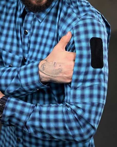 Летняя тактическая рубашка клетка sea ПП4761 | Зображення 4