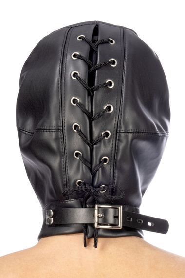 Капюшон для БДСМ Fetish Tentation Closed BDSM hood in leatherette | Зображення 1