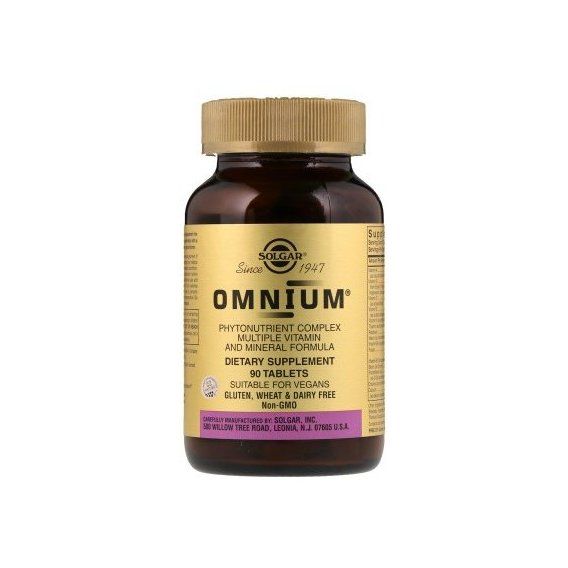Витаминно-минеральный комплекс Solgar Omnium Phytonutrient Complex Multiple Vitamin and Mineral Formula 90 Tabs