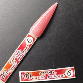 Наклейка на типсу (палитру) для жидкого полигеля Mi Opal №06 (9 x 55 мм)