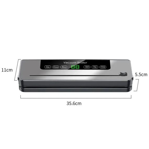Вакуумный упаковщик для продуктов с LED-дисплеем и резаком, FKJ-5100 / Бытовой вакууматор / Машинка для вакуумной упаковки | Зображення 2