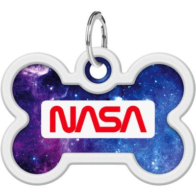Адресник для животных WAUDOG Smart ID с QR паспортом "NASA21", кость 40х28 мм (0640-0148) | Зображення 1