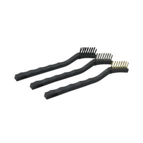 Набор ручных щеток Werk (нейлоновая, проволочная, медная), 230 мм