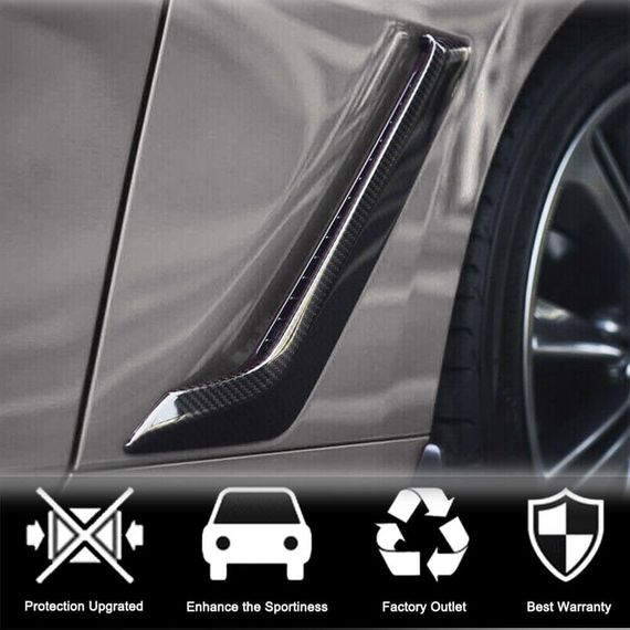 Накладки на передні крила (для Q60 2016-2022, Карбон) для Infiniti Q50/Q60 рр | Зображення 1