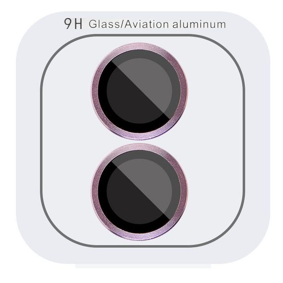 Захисне скло Metal Classic на камеру (у упак.) для Apple iPhone 16 (6.1") / 16 Plus (6.7") Рожевий / Pink