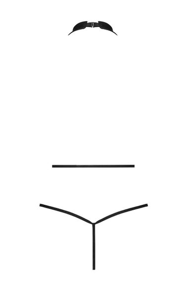 Боді-халтер з екошкіри Passion JANNIES BODY XXL/XXXL black | Зображення 3