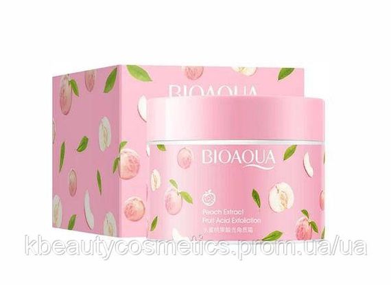 ПІЛІНГ ДЛЯ ОБЛИЧЧЯ ТА ТІЛА BIOAQUA PEACH FRUIT ACID EXFOLIATING З ЕКСТРАКТОМ ПЕРСИКА 140 Г