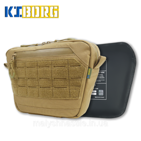 Сумка-напашник XL з балістичним пакетом 1 клас захисту Kiborg GU Сordura Coyote