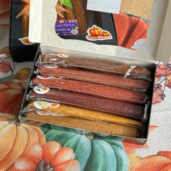 Осінній набір пастили “Гарбузова насолода” — 7 смаків, 120 г, подарунковий сет | Зображення 1