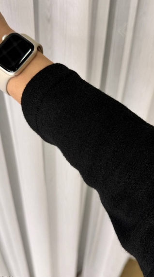 Женский теплый ангоровый костюм с юбкой миди LK137 цвет черный, размер 42/44 | Зображення 3