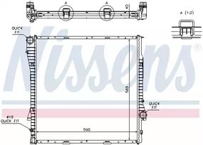 Радіатор охолодження двигуна BMW X5, NISSENS (60787A)