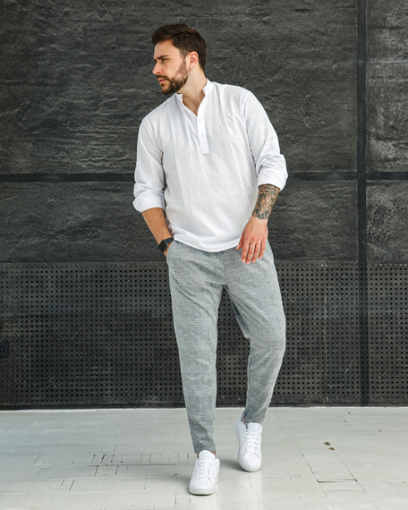 Брюки змейка клетка основной S XL | Зображення 3