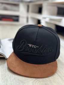 Кепка снепбек (Snapback) Brooklyn NYС Черный с коричневым  56-61р  (9032)