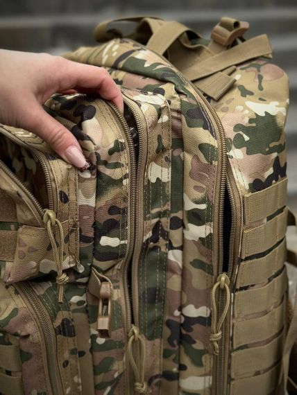 Тактичний рюкзак військовий мультикам з прапором Сша Multicam Usa штурмовий армійський рюкзак 45Л | Зображення 8