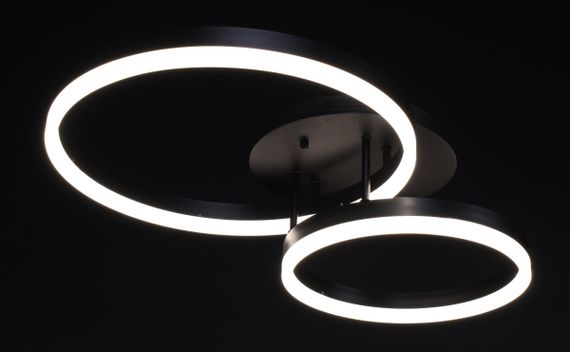 Люстра світлодіодна стельова LED світильник для квартири на стелю лед з пультом 27749 Чорний 10х40х62 см. | Зображення 3