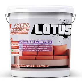Краска декоративная рельефная акриловая СТРУКТУРНАЯ LOTUS 7 кг