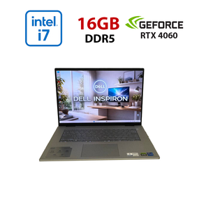 Ігровий ноутбук Dell Inspiron 7630 / 16" (2560x1600) IPS / Intel Core i7-13700HX (16 (24) ядер по 2,1 - 5,0 ГГц) / 16 ГБ DDR5 / 512 ГБ SSD / nVidia GeForce RTX 4060, 8 ГБ GDDR6, 128-біт / Веб-камера б/в