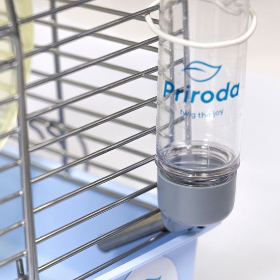 Клітка Природа Фаворит для джунгарських хом’яків і мишей з колесом хром/блакитна 30x20x24 см | Зображення 3