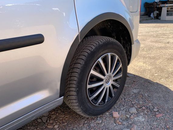 Накладки на арки (чорний мат) Коротка база, 2 бічних (метал) для Volkswagen Caddy 2010-2015рр