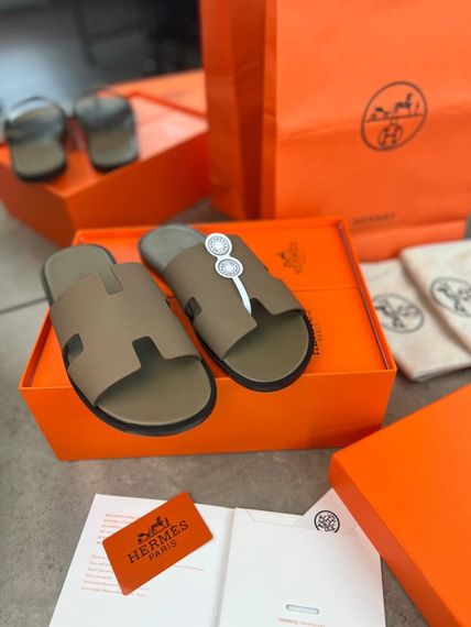 Сланці Hermes Izmir Etoupe чоловічі коричневі ob421 | Зображення 1