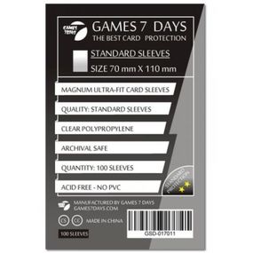 Протектор для карт Games7Days 70 х 110 мм, Magnum Ultra-Fit, 100 шт (STANDART) (GSD-017011)
