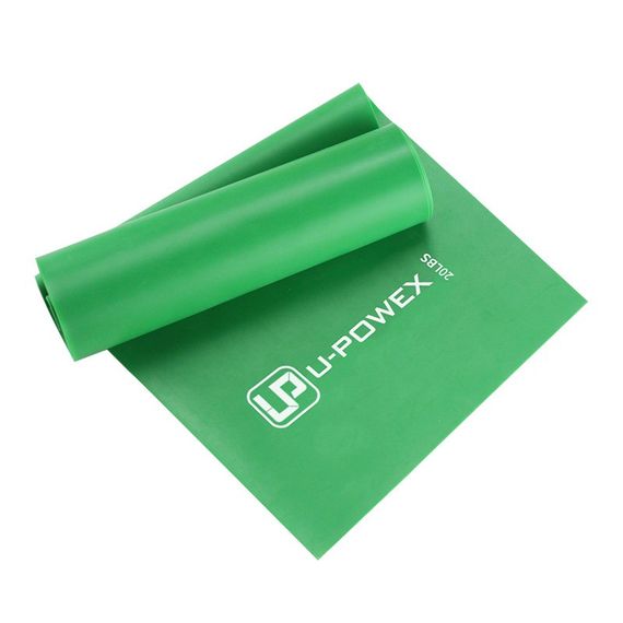 Стрічка-еспандер для фітнесу та реабілітації U-POWEX Stretch Band 0.5мм. (9.1 кг) Green