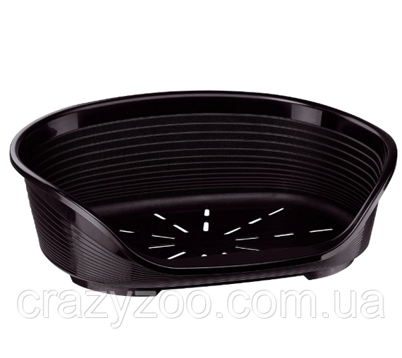 Пластиковый лежак для собак и котов Ferplast Siesta Deluxe 8 черный 82х59.5х25 см 70208917