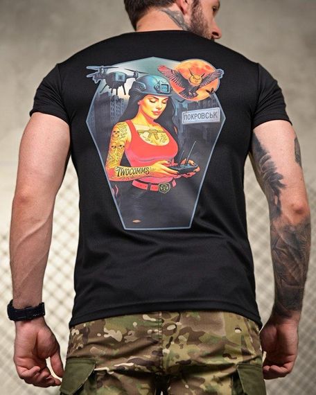 Тактична потоотвідна футболка Покровськ black ПП4679 | Зображення 3
