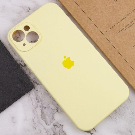 Чехол Silicone Case Full Camera Protective (AA) для Apple iPhone 14 Plus (6.7") Желтый / Mellow Yellow | Зображення 5