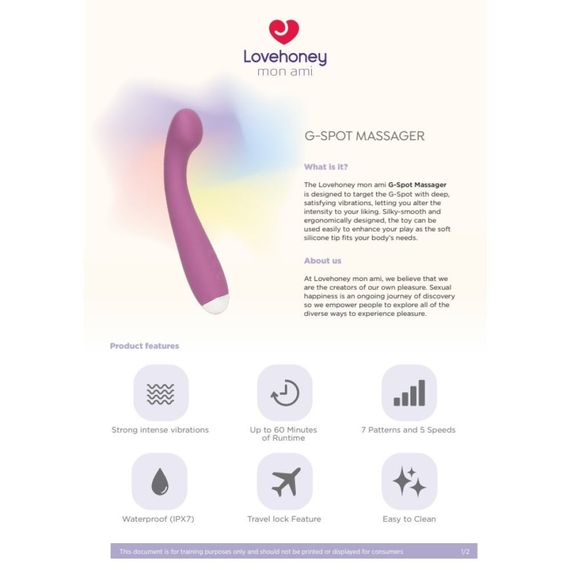 Вібратор для точки G Lovehoney Mon Ami G-spot, фіолетовий Sex Aura | Зображення 4