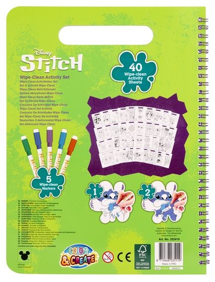 Розмальовка з маркереми, що стираються Disney Stitch Актівіті (ST252410) | Зображення 2
