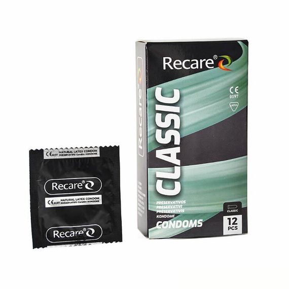 Презервативи Holographic Recare Classic Condoms 12 шт, класичні