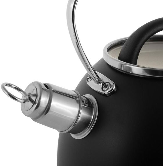 Чайник Ofenbach Magic Kettle 2.5л зі свистком та скляною кришкою, чорний | Зображення 4