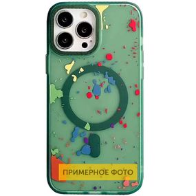 Чехол TPU+PC Flush with MagSafe для Apple iPhone 16e (6.1") Dark green