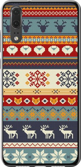 Чехол на Huawei P20 Рождественский орнамент "3303u-1396-17620"