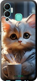 Чохол на Infinix Hot 12 Play Білий кіт "5646b-2759-2448"