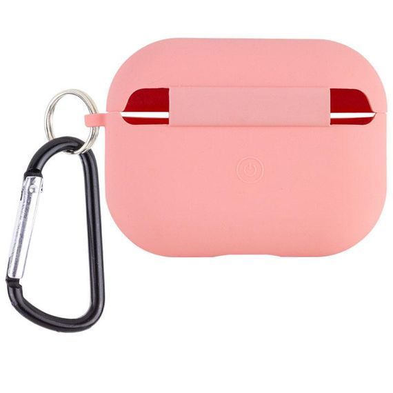 Силіконовий футляр з мікрофіброю для навушників Airpods Pro 3 Рожевий / Pink | Зображення 1