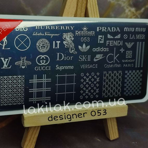Пластина 053 для стемпинга Designer Professional (12х6см)