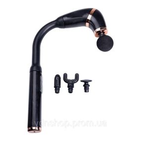 Перкуссионный ручной массажер аккумуляторный 17 Вт зарядка от USB до 3200 об/мин Черный HP-11-11B