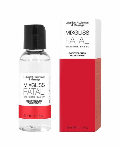 Лубрикант на силіконовій основі MixGliss FATAL - VALVET ROSE (50 мл) з ароматом оксамитової троянди | Зображення 1