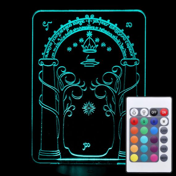 Акриловий світильник-нічник з пультом 16 кольорів Врата в Морію tty-n001134