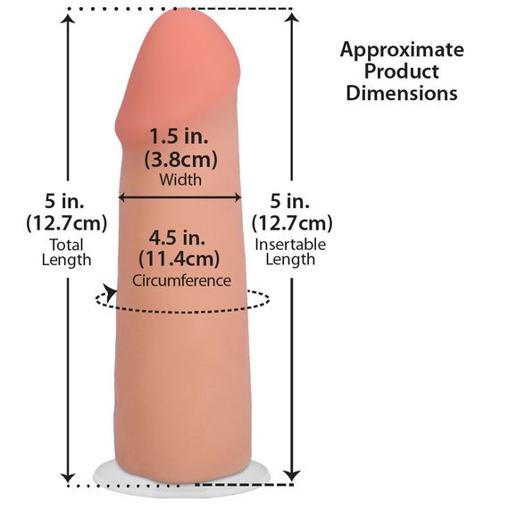 Фалоімітатор Doc Johnson The Realistic Cock ULTRASKYN - 5 Inch Vanilla | Зображення 4