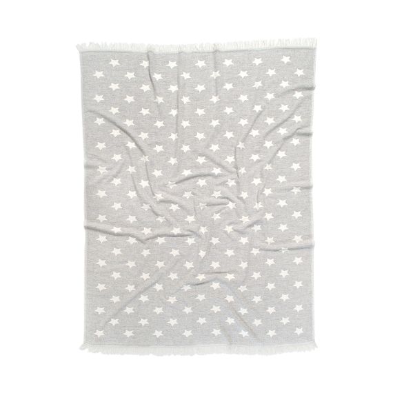 Плед Barine 9201 Туреччина 135*170 см  Вовна + Бавовна Сірий