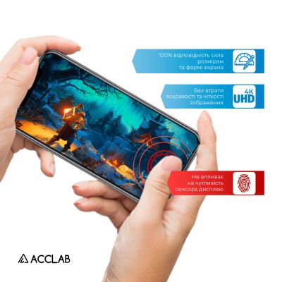 Стекло защитное ACCLAB Full Glue Xiaomi Redmi Note 13 Pro Plus 5G Black (1283126583827) | Зображення 5