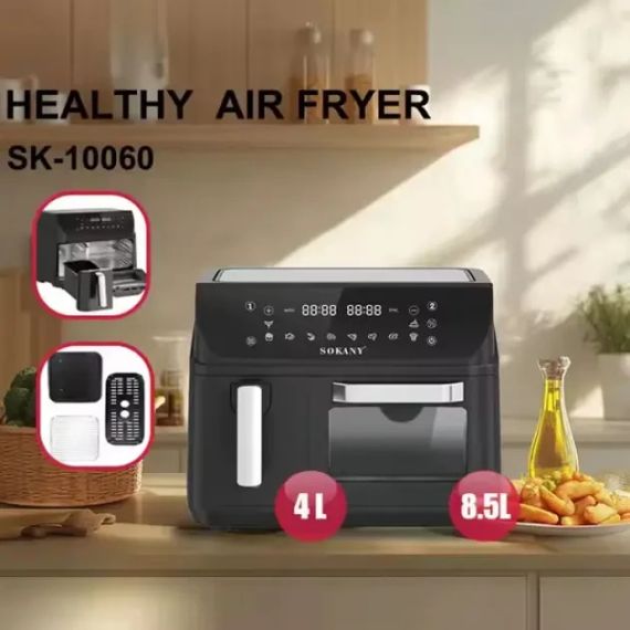 Аерофритюрниця Sokany SK-10060 з 2 чашами, сенсорне керування | Зображення 2