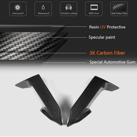 Накладки на передній бампер Flap V2 (для M-Sport, Карбон) для BMW 6 F12/F13/F06 2011-2018 рр | Зображення 4
